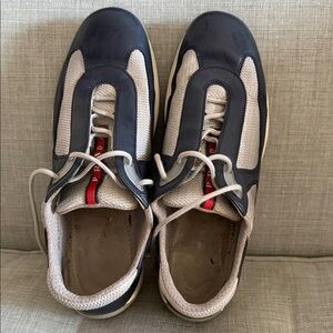 Prada Women’s America’s Cup Sneakers - Navy/Grey Size 40/10